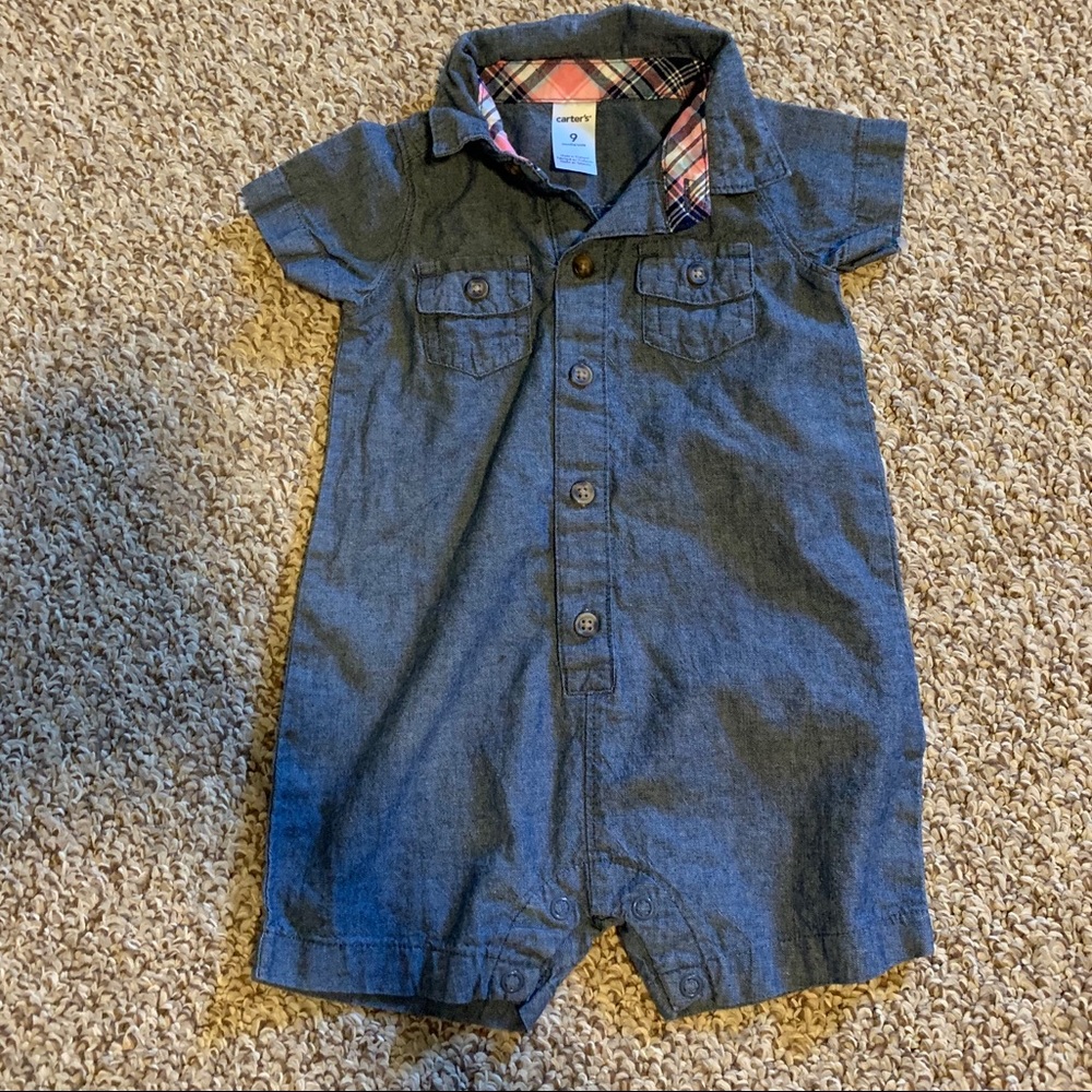 Carters Denim Buttoned Onesie